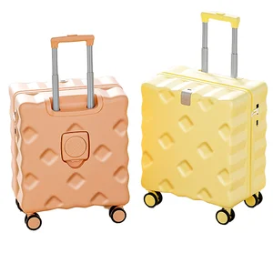 custom logo 2026 New Fashion Unisex Child Suitcase 18 Inch Spinner Wheels ABS Carry-On Luggage with Lock and Soft Handle