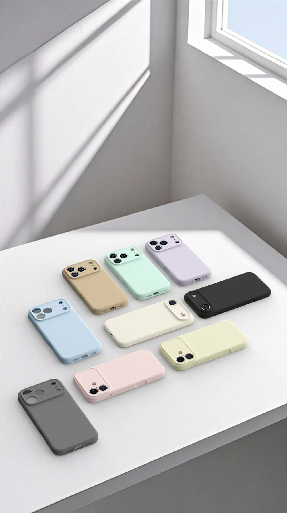 product laudtec real liquid silicone phone cases pure colour magnetic ultra thin customized logo for iphone 17 air 16 pro max sjk1060-4
