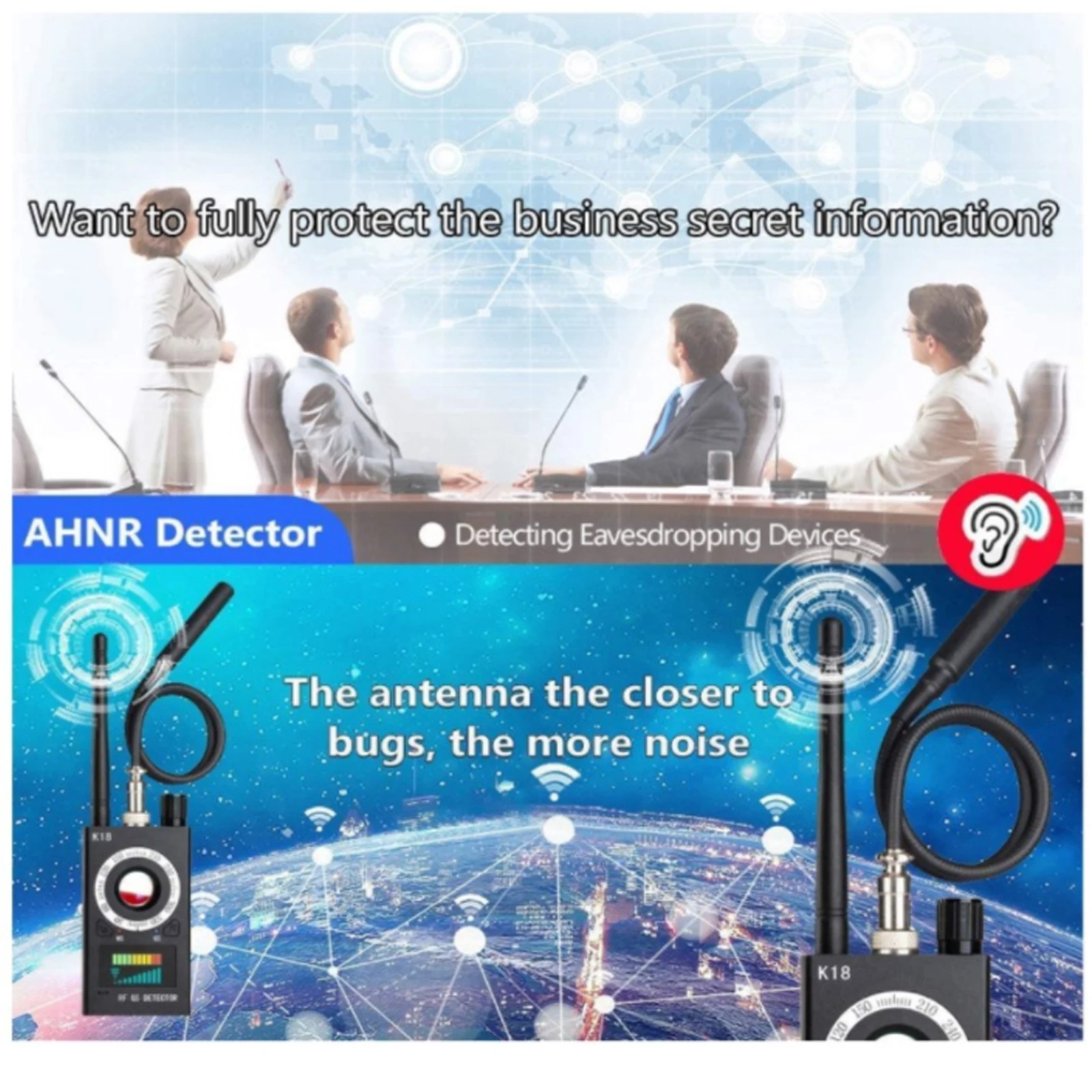 Hidden Camera Device Detectors Anti Spy Bug Detector GPS Detector Camera  Finder K18