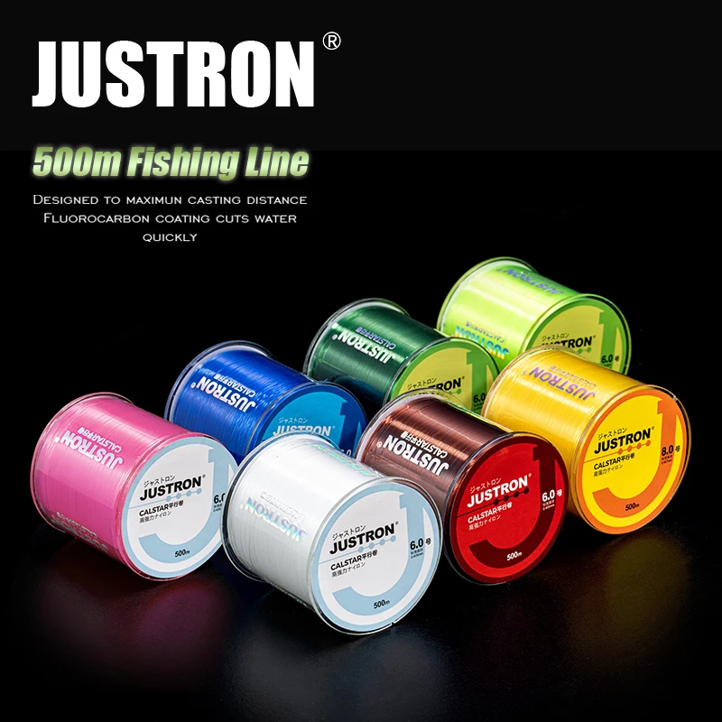 Justron Ocean Boat Fishing High Abrasion Resistance 500m High Quality Silk Nylon Fishing Line