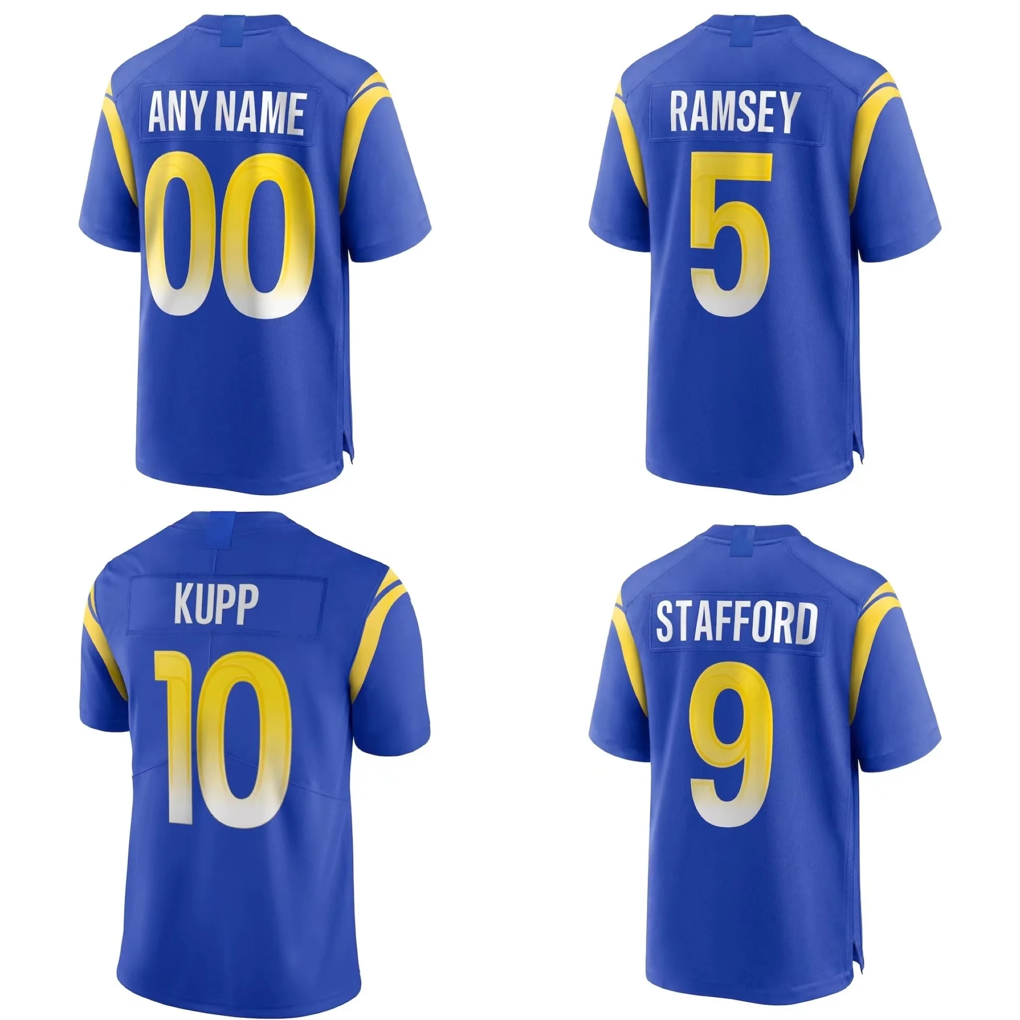 Wholesale Drop Shipping Los Angeles City Stitched Men American Football  Jersey Royal Ram Team Uniform #99 Donald #9 Stafford #5 Ramsey From  m.