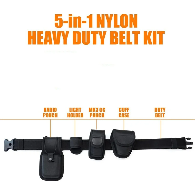Lightweight Detachable Mountaineering Modular Equipment Tactical Duty Belts Kit with Pouches Duty Belt Rig Duty Gear Kit