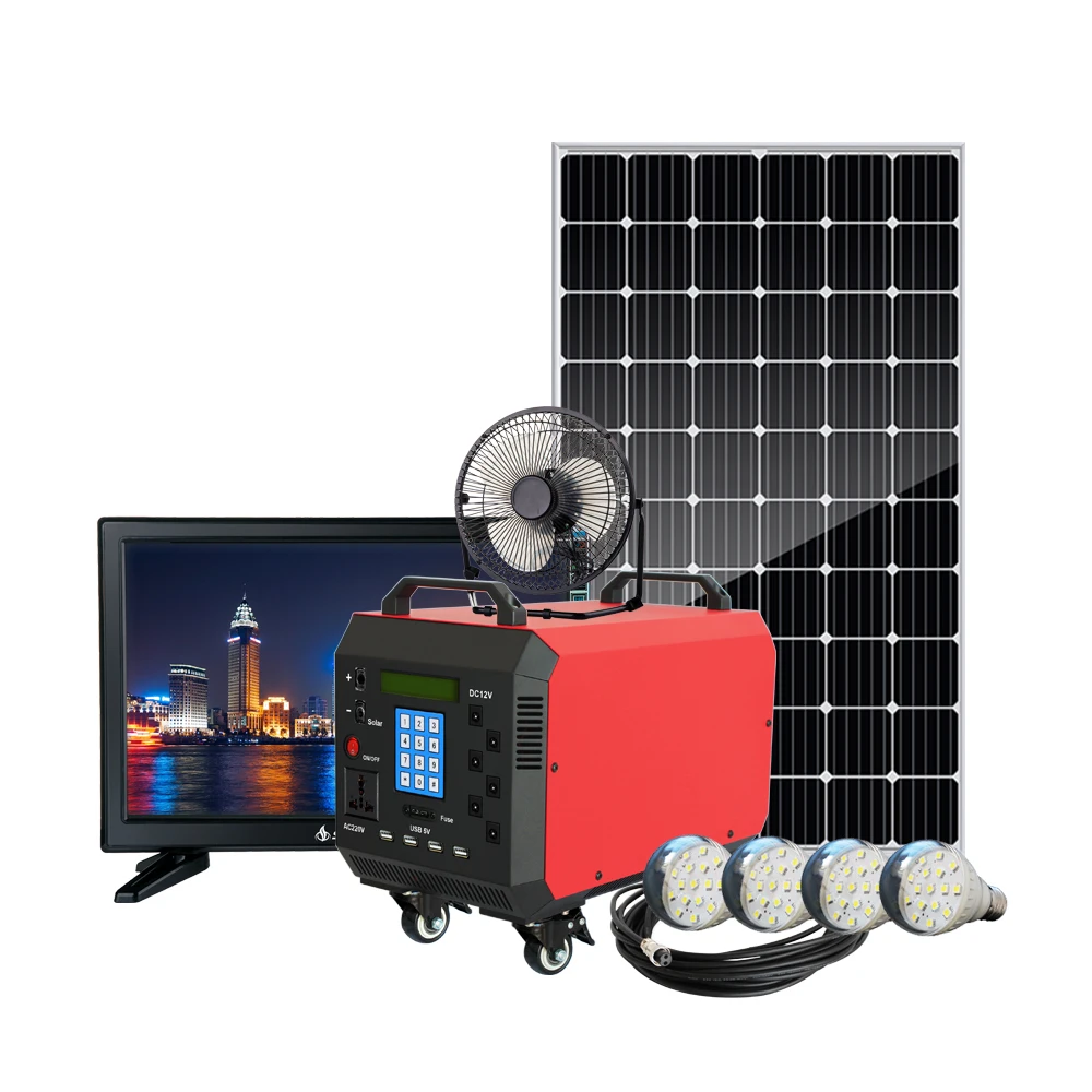 Off Grid Solar Energy Generators Solar Panel System Complete Set 330W with Pure Sinewave Inverter for Home Power Supply System