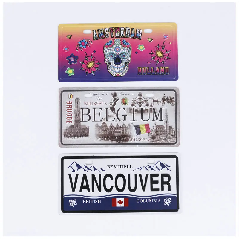 Customized Aluminum Car Plate Sublimation Blank License Plate Frame
