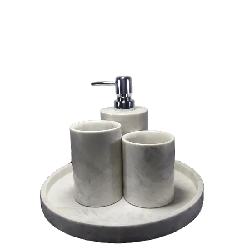 Горячая Распродажа белые мраморные контейнеры для ванной сантехника Прямая поставка с