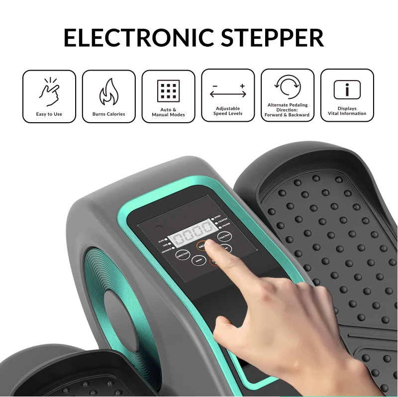 Durable Mini Elliptical Machine Under Desk Fitness Equipment for Elderly ABS Material Home Exercise