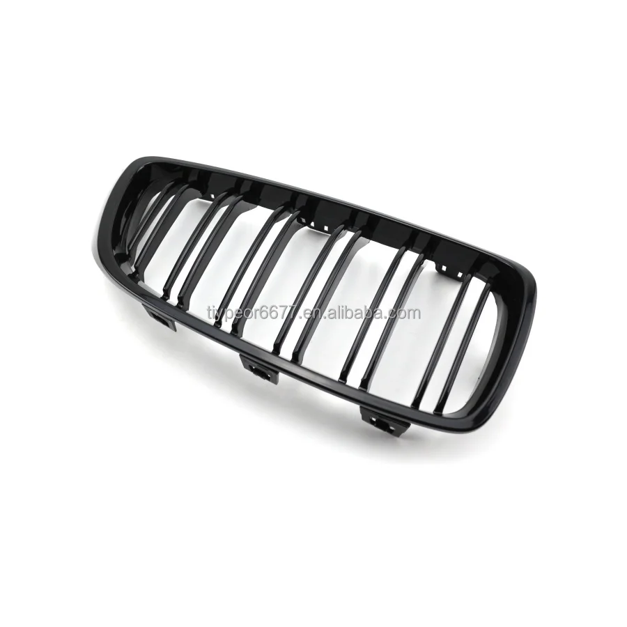 product tiypeor car front grille car grille for bmw 4 series  f32 2013 2021 year front bumper glossy black  double line abs-6