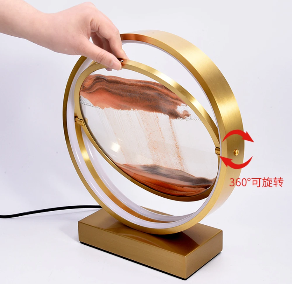 Slow Flow Sand Table Lights Quicksand Painting Hourglass Manual Decoration Color Sandscape Scenery Quicksand Lamp