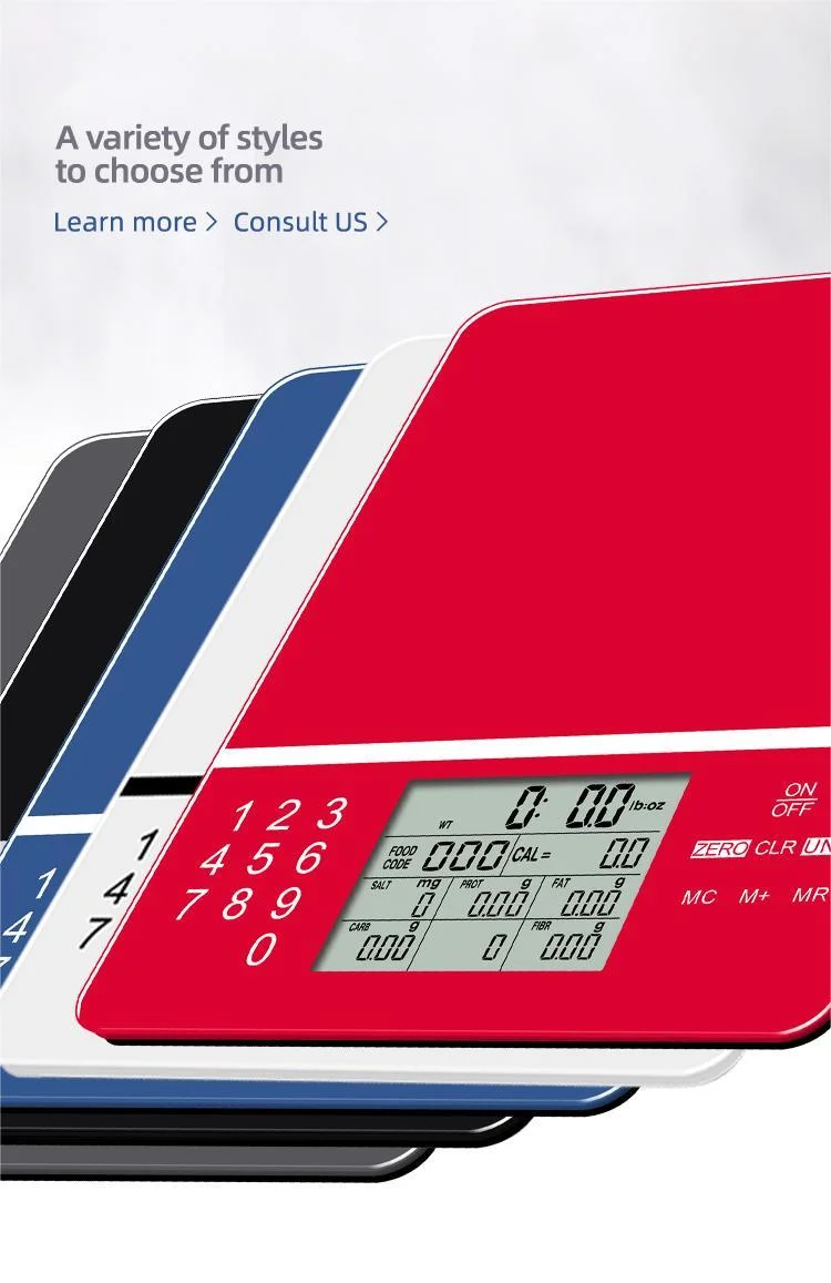 CE Digital Kichen Scale 5kg Nutritional Calculator Food Grade Tempered Glass Food Scale Nutrition Food Scale