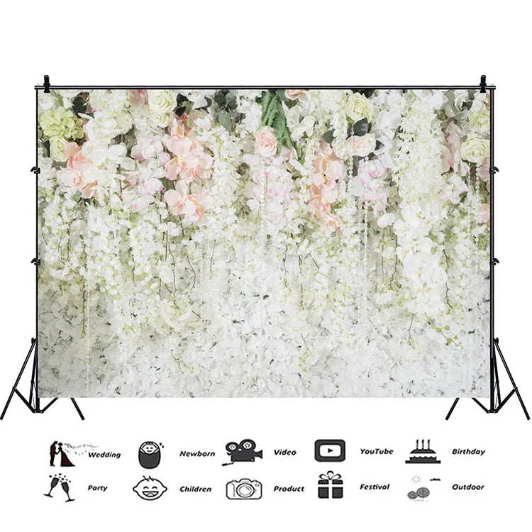Фотостудия Nicro 7*5 футов Современная Цветочная тема украшение для дня рождения настенное фон свадебные принадлежности