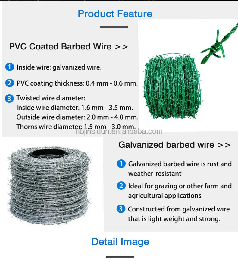 500 Meters High Tension Bird Concertina Galvanized Barbed Wire Fence