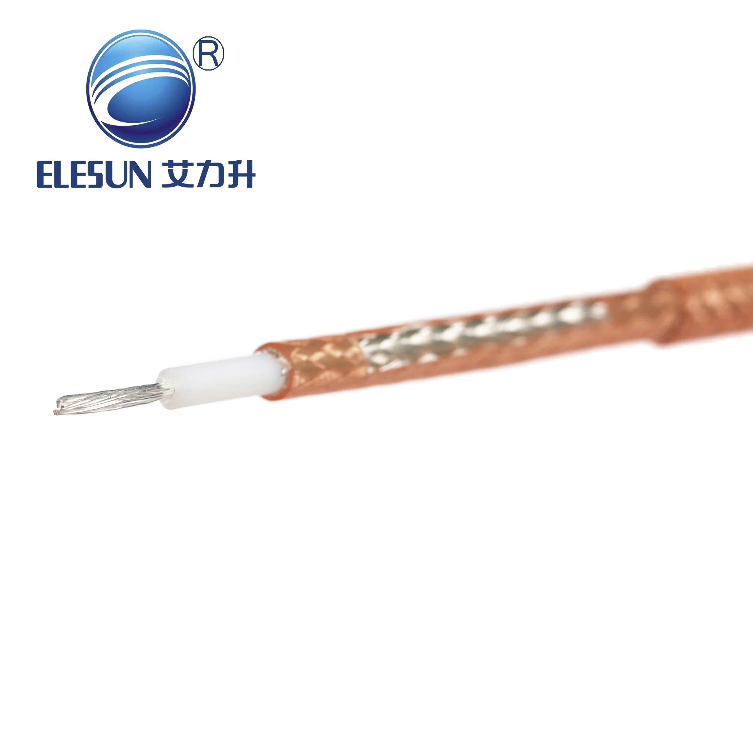 Cable coaxial de baja pérdida FEP de doble blindaje Rg400