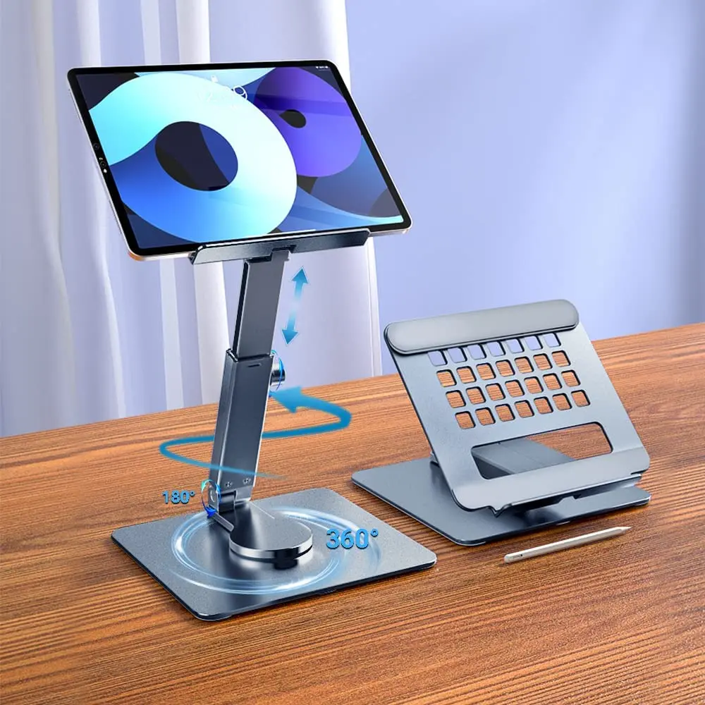 Adjustable 360 Rotating Tablet Mount Foldable Heavy Duty Aluminum
