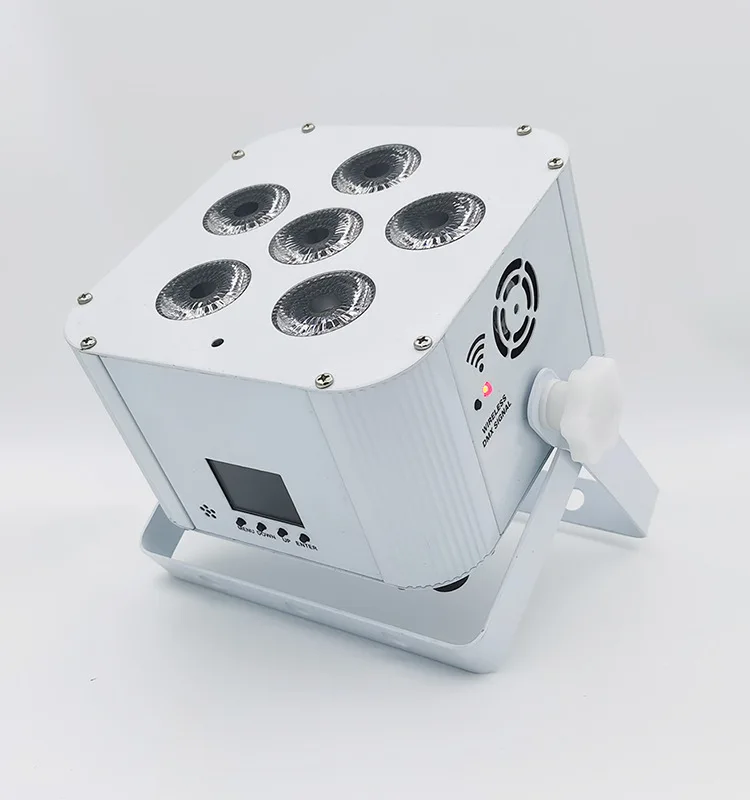 6 adet 18W RGBW PAR LED Sahne Performans Işığı Kablosuz Uzaktan Kumanda Şarj Edilebilir WIFI Boyama Altıda Bir Evlilik için DMX512