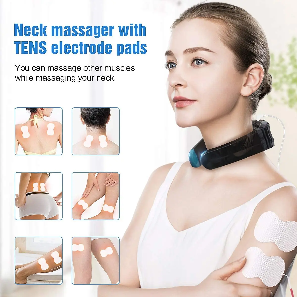 Electric Pulse Magnetic Neck Massager Cervical Vertebra Treatment Shoulder  Relax Necklace Cervical Electrotherapy, Massage Neck, Neck Massager With