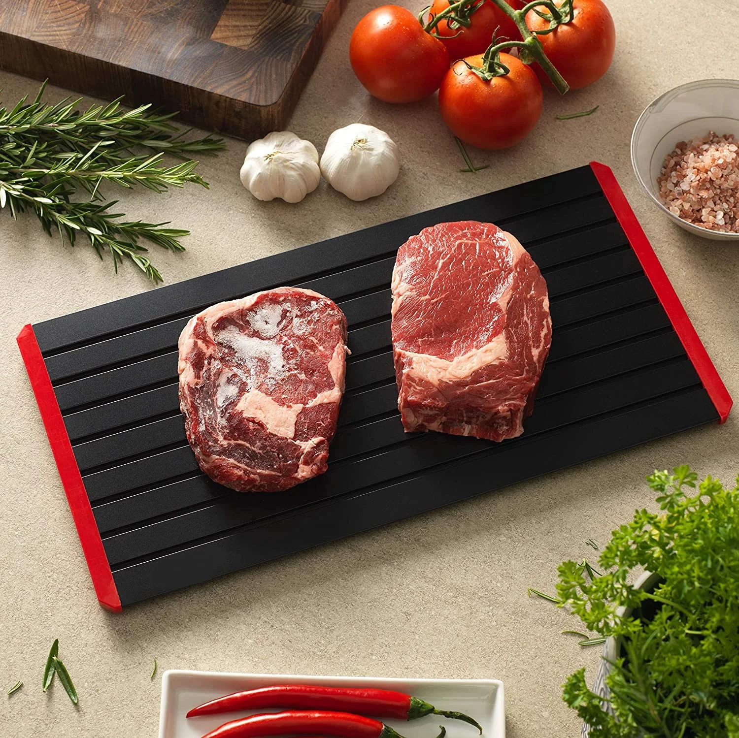 6mm Quickly Thawing Plate Aluminum Defrosting Board With Tray For Frozen Food