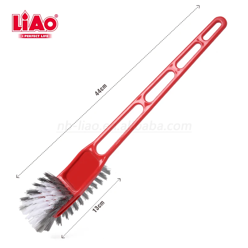 LiAo Multifunctional Large Plastic Toilet Cleaning Brush Easy-to-Use Long Handle for Home Bathroom Cleaning Durable PP Bristle