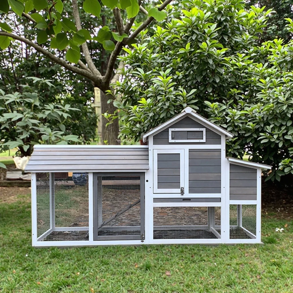 SDC035 SHUNDA 高級木製鶏小屋 大型ケージ 屋外用鶏小屋 ボタン式開閉
