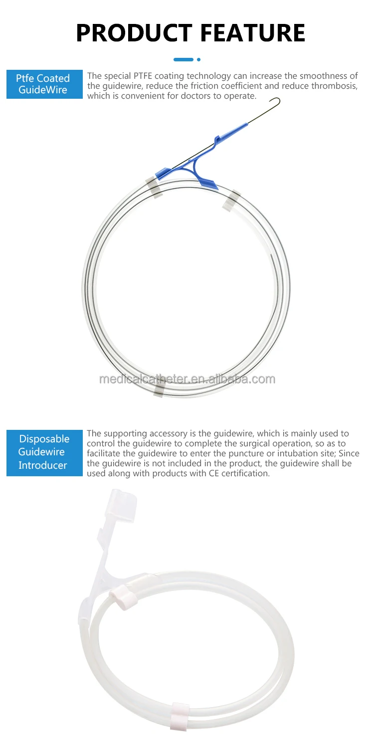 Disposable Medical Grade Guide Wire Introducer Guidewire Seldinger ...