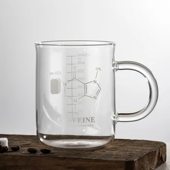 BCnmviku 450ML/15 OZ Measuring Glass Mug Graduated Borosilicate Glass Cup Personalize Texts & Logo