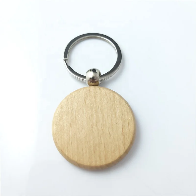 Wholesale Cheap Wooden Keychain Custom Design Logo Printed Engraved Name Blank Wood Keychain