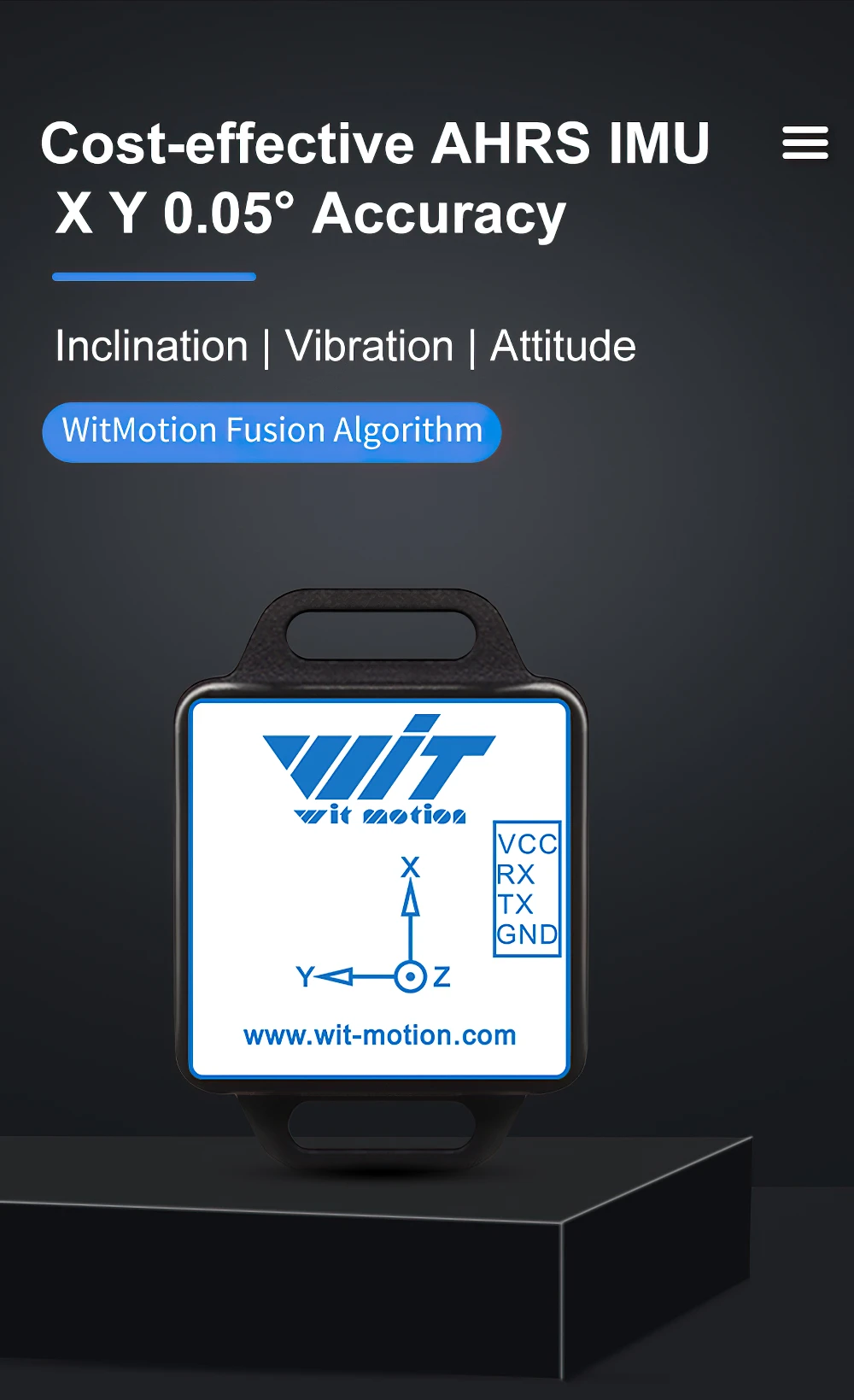 Witmotion Wt901cttl Imu Roll Pitch Yaw Acceleration + Gyroscope + Angle + Field Output