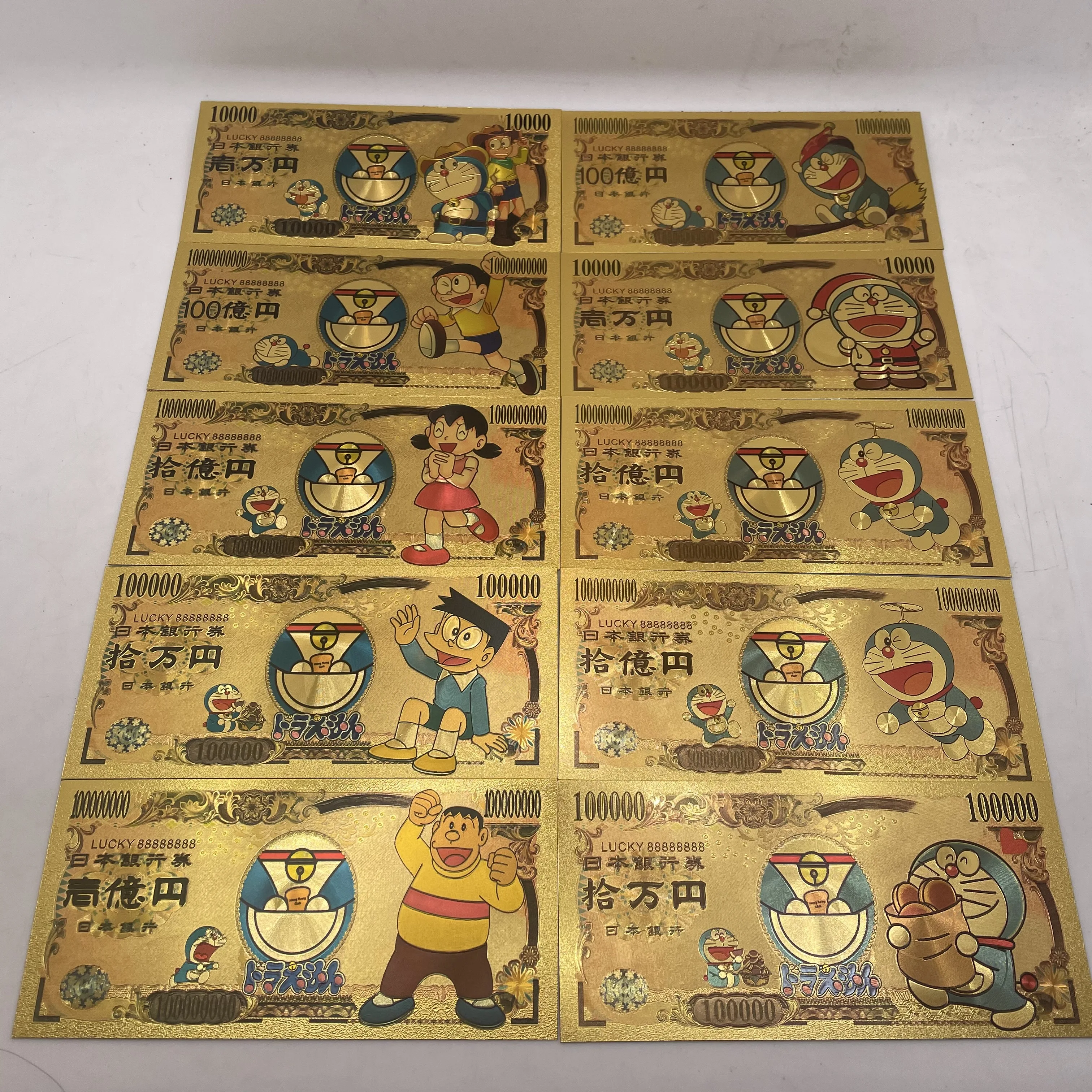 5types crayon-shin-chan gold foil banknotes kid's