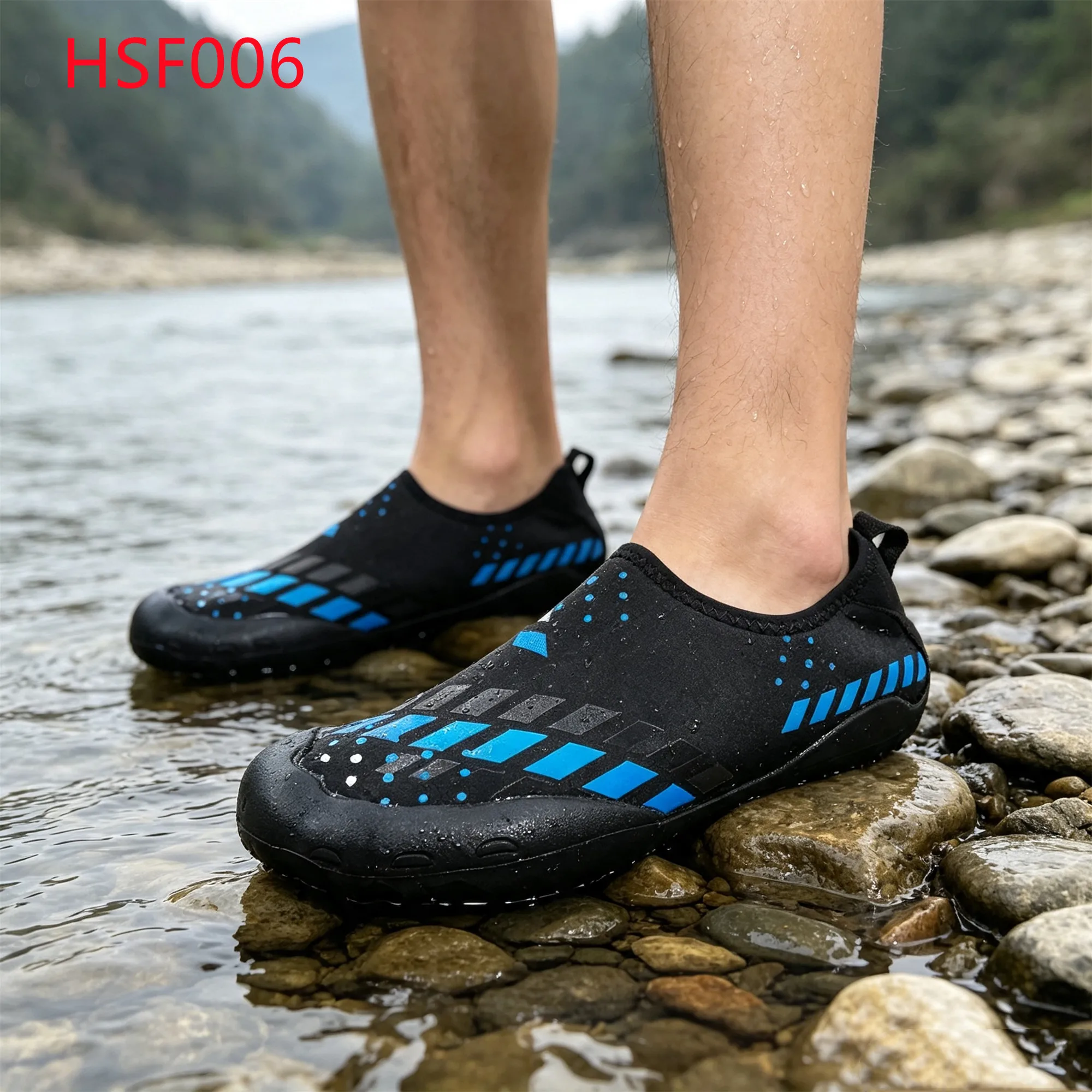 LXG,Shallow Water Wading Anti-Sharp Debris Hua Singh Canyoneering Footwear Kayaking Drainage-holed Design Barefoot Shoes HSF006