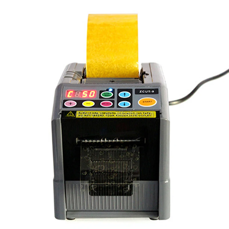 Automatic Tape Dispenser – Electric Tape Cutting Machine, 999mm Max Length, 6 Memory Presets, For Tape 6-60mm Wide (110V)