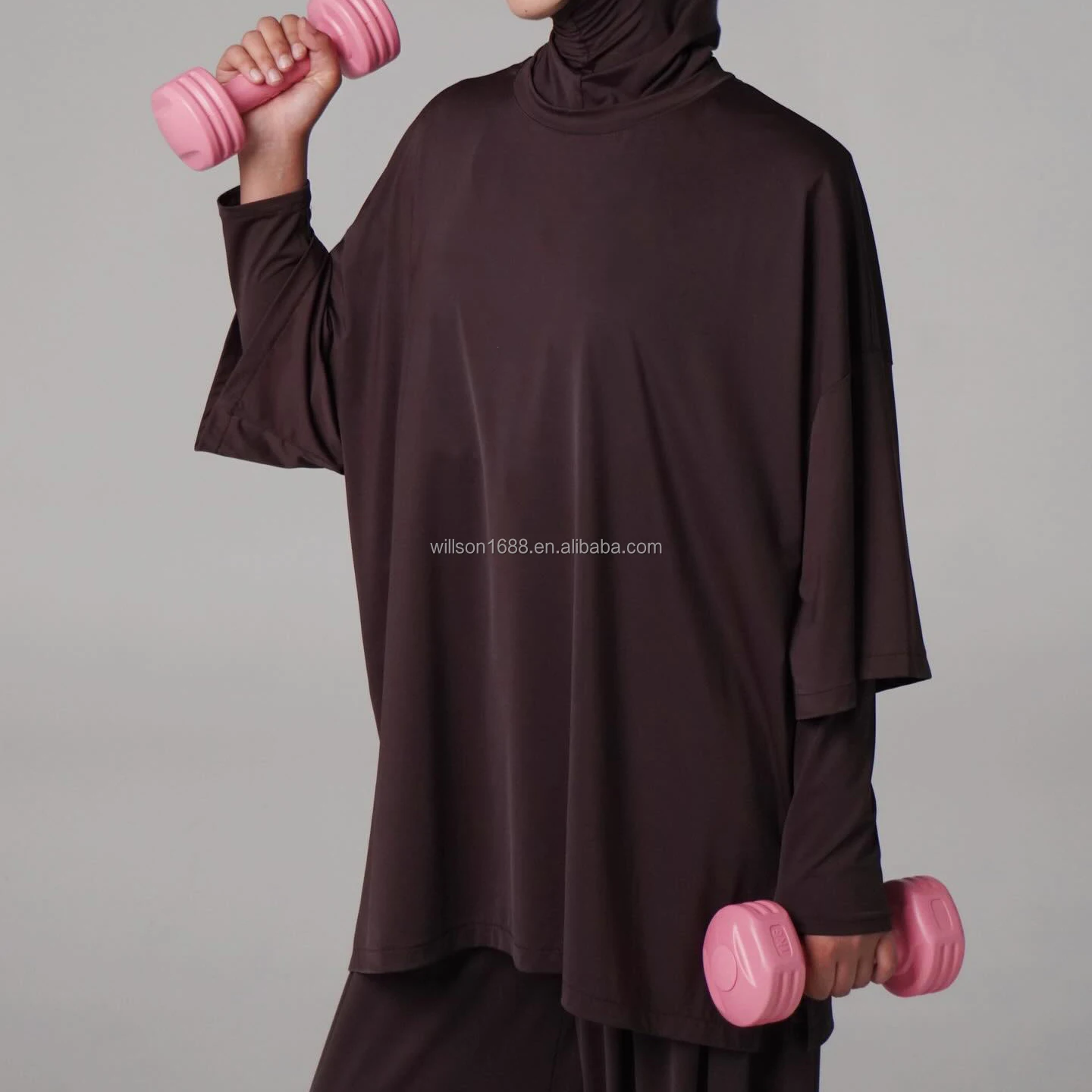 Willson Workout Top Custom Modest Sportswear Quick-Dry Gym Clothing Running Activewear Islamic Clothing Women Breathable
