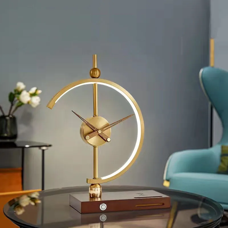 Image showcasing Modern Minimalist Retro Touch Table Lamp with Wireless Charging