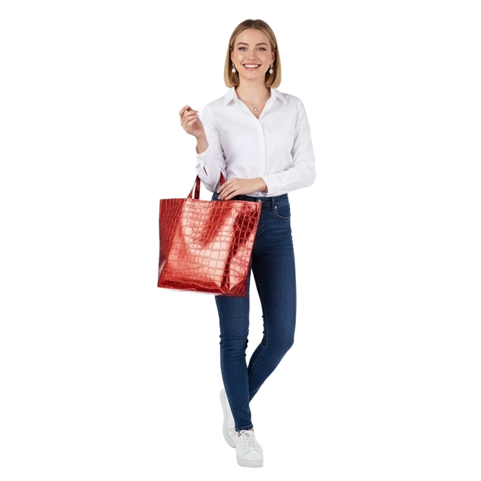 Waterproof Non-Woven Tote Shopping Bag PP Non Woven Supermarket Grocery Bag Logo Print for Supermarket Boat Use Gift