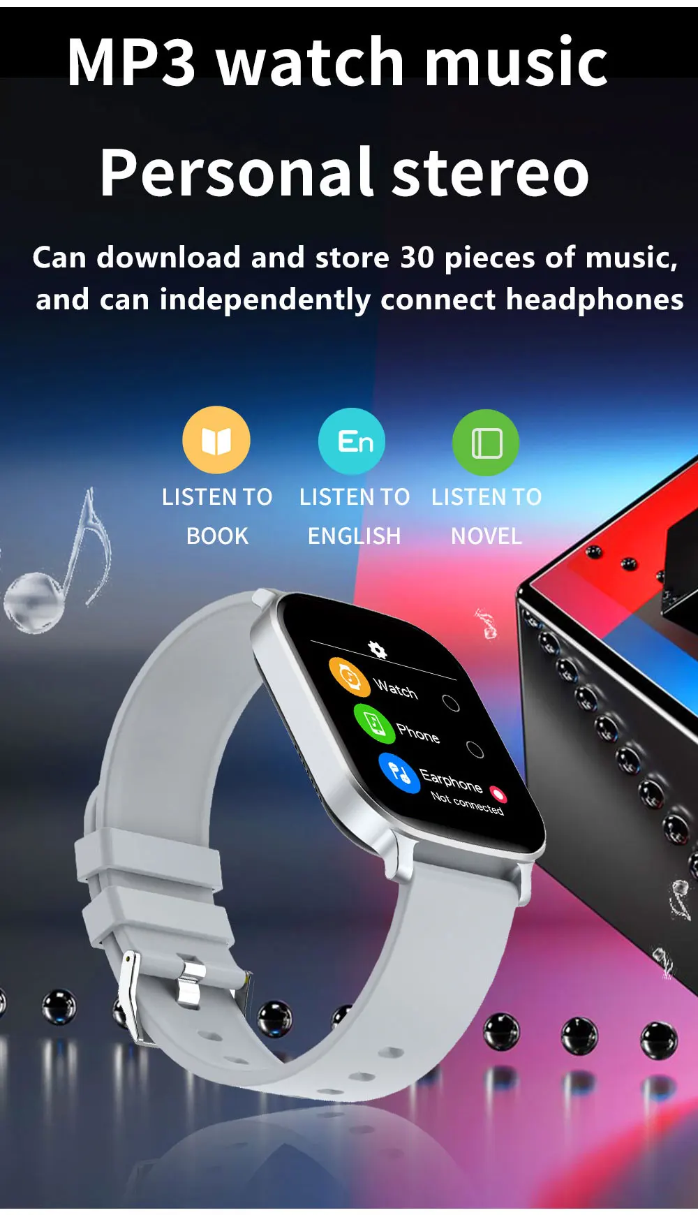 Music Storage Smartwatch With Music Feature 2024 Waterproof