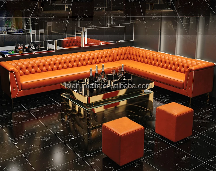 Modern Leather L Shape Sofa Bar Lounge Furniture U Shape