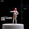 Short skirt girl-pink hair