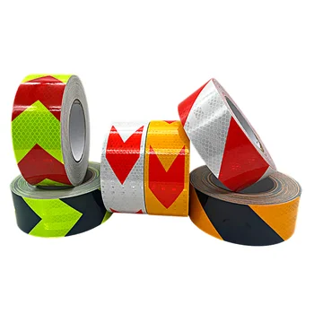Waterproof Hot Sale Lattice Arrow Reflective PVC Tape For Car, Motorcycle, Bicycles Road Safety Warning