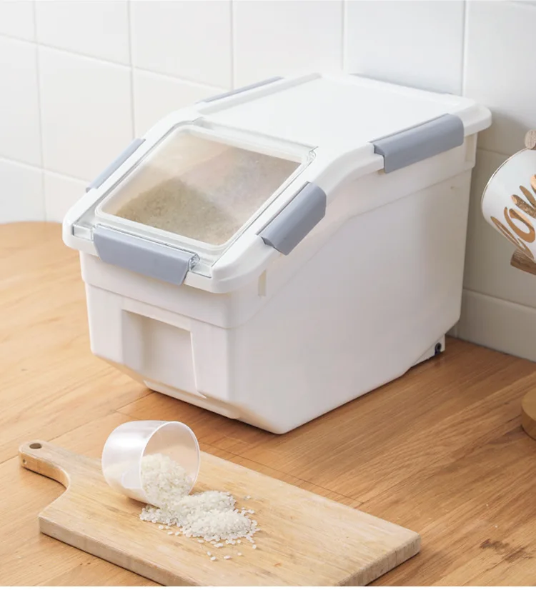 10kg Rice Barrel Flour Grain Container Plastic Multifunction Rice ...