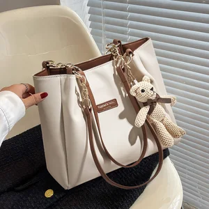 Custom designer large capacity practical pvc leather ladies hand bags Tote Bags popular factory for women's hot shoulder bags