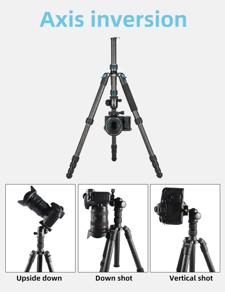 HOT SELLING BEXIN MS29C Max Loading 10kgs Lightweight Table Mobile DSLR Carbon Fiber Mini Tripod for Camera Phone