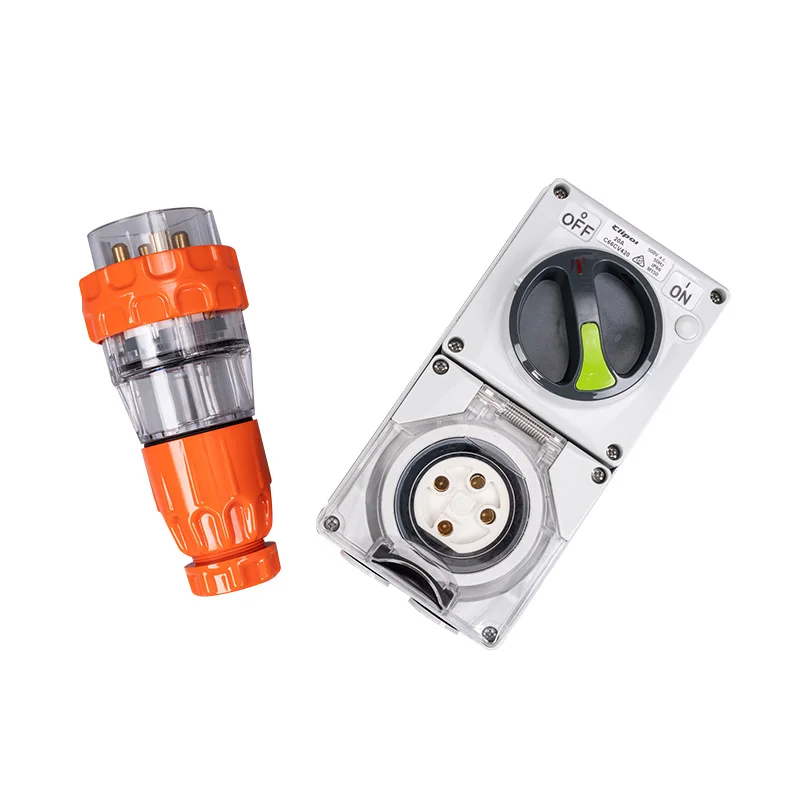 SAA Multi Switch Socket 500V 4pin 20 Amp IP66 Industrial Electrical Socket and Switch