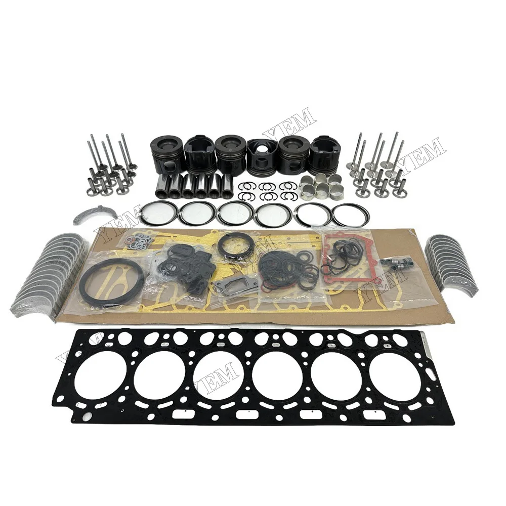 D6D Engine Rebuild Kit With Piston Ring Bearing Valves Overhaul Gasket Set Engine Parts for Volvo Engineering Machinery Part