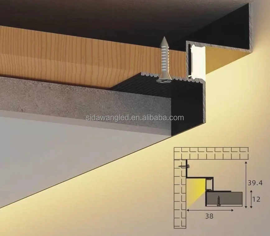 SDW-XF7 Top Corner LED Aluminum Profile for Ceiling Lights