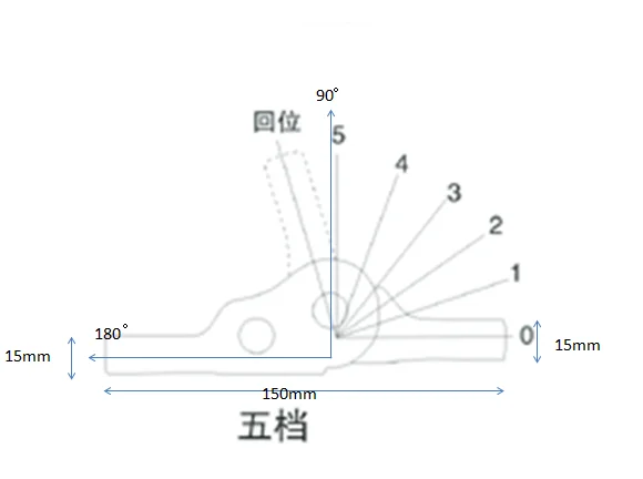 Furniture Assembly Hardware Front 5 Gear 90 Degree Sofa Cum Bed Hinge for Folding Bed Adjustable Connecting Bracket Fitting