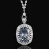 White Blue plated pendant with wild chain
