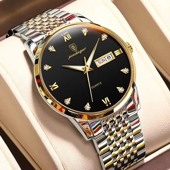 POEDAGAR 834 Watch For Men Casual Sports Waterproof Luxury Watches Stainless Steel Luminous Quartz Man Wristwatch Relojes Hombre