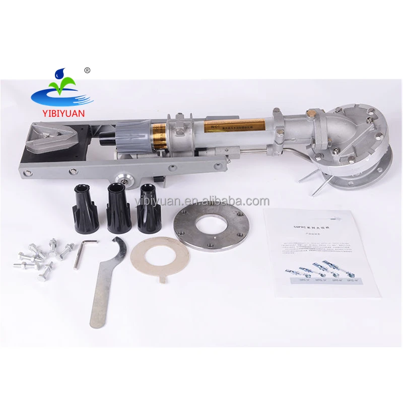2-Inch & 1.5-Inch Large Farms Irrigation Cannon Sprinkler Set Kit Heavy Duty Plastic Metal Rain Gun 360 Gear Drive Long Distance
