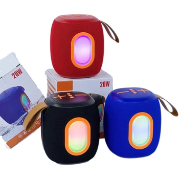 20W Portable Wireless Bluetooth Speaker with RGB Lights, Outdoor Waterproof Speaker