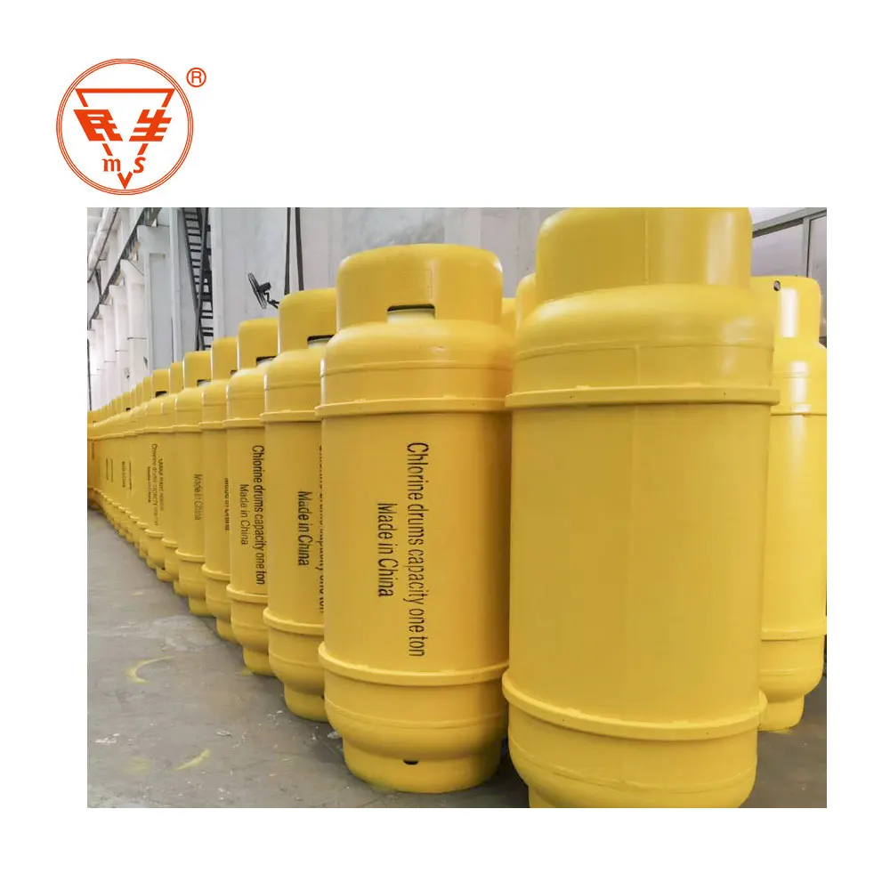 840L Liquid CL2 Gas Refillable Empty Chlorine Tanks