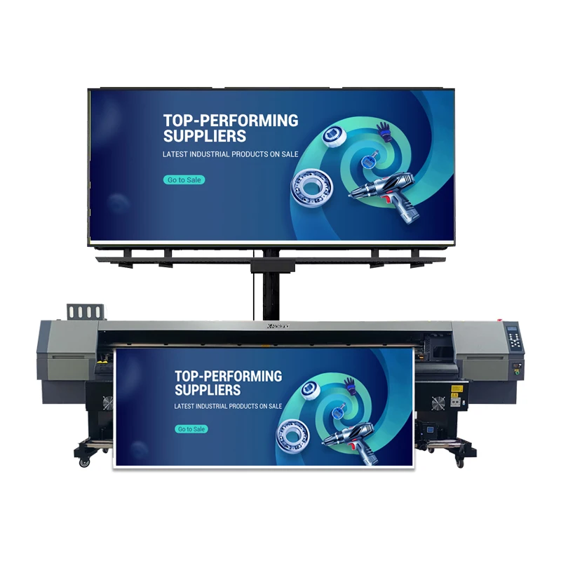 High Quality 3200mm Large Format Solvent Printer Outdoor Advertising 4 Heads 512i Solvent Inkjet Printer