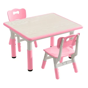 Modern Design Adjustable Kids Desk 1 Table 2 Chairs for Home Kindergarten Bedroom Kitchen Living Room School Dining